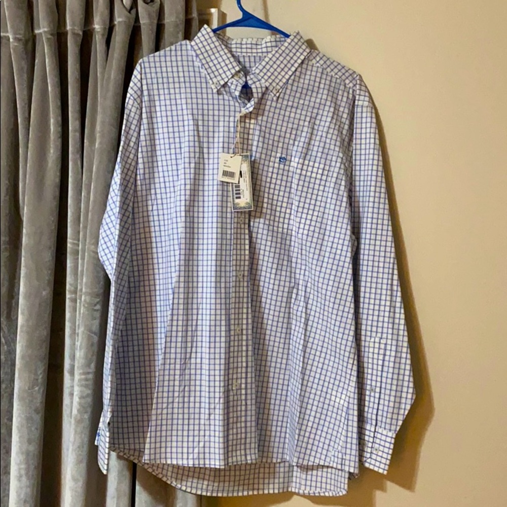 Southern tide- large checkered button down